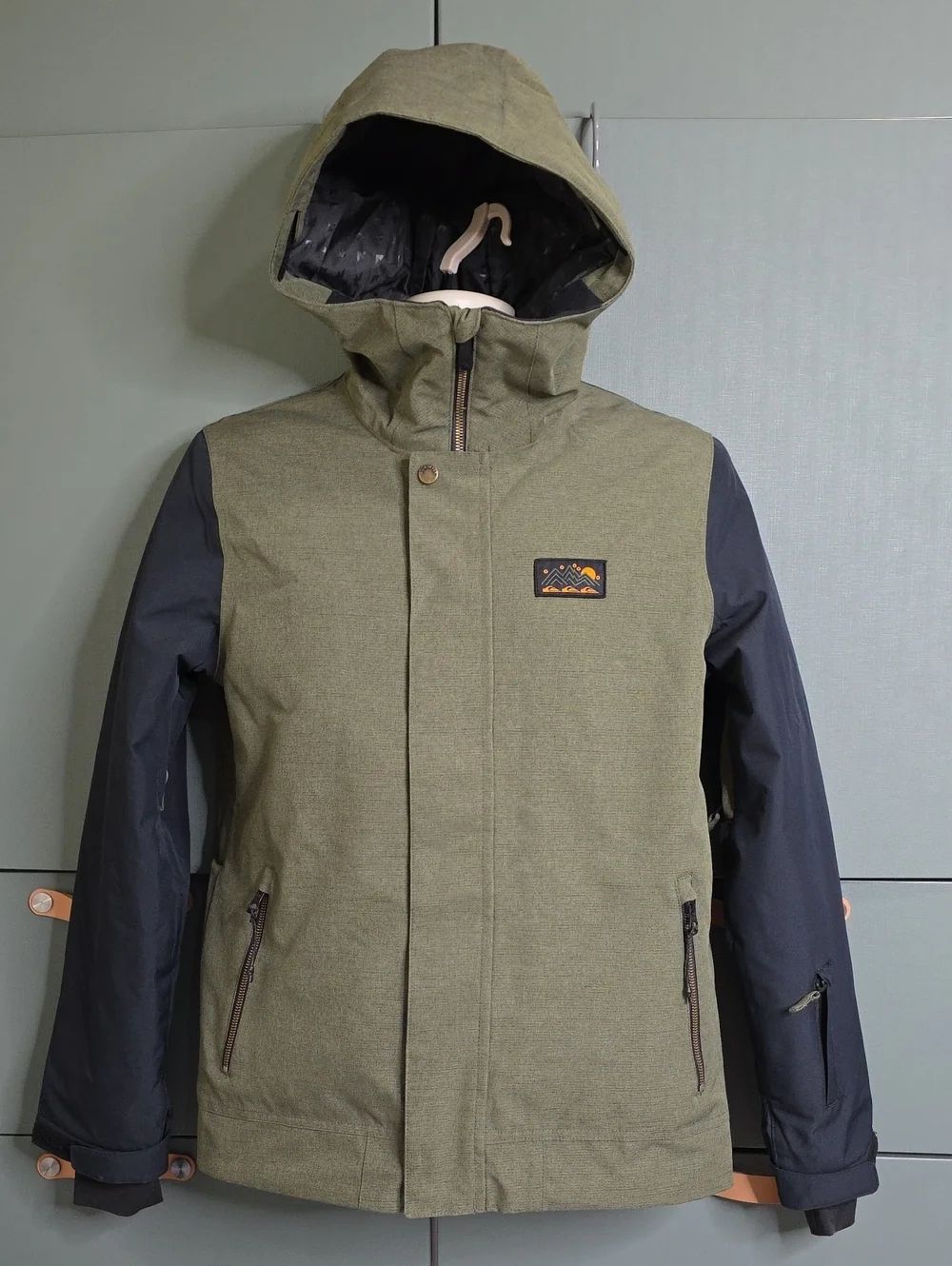 960u. Quiksilver Ridge Youth Boys Snowboard Jacket Green 16 / XL DryFlight 10K